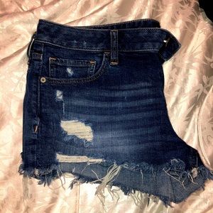 Express Blue Jean Short Shorts